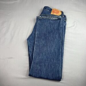 Levi's 501 Men's Jeans 36x34 Blue Straight Leg Button Fly Red Tab Medium Wash